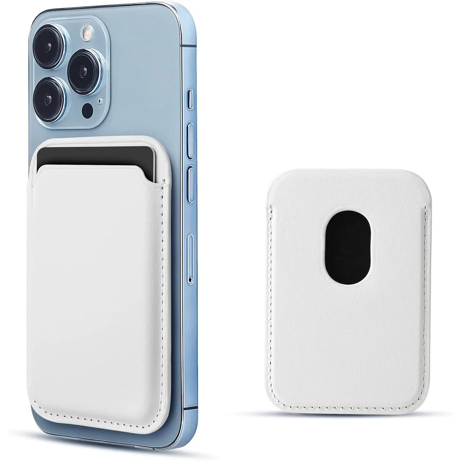 Mag-Safe Wallet Leather Compatible with iPhone 17 16 15 14 13 12 11 pro max plus cases,16e,RFID Card Holder with Mag-Safe Magnet Magnetic Phone Wallet, Carrying Bank Cards, IDs, or Credit Cards Securely (White)