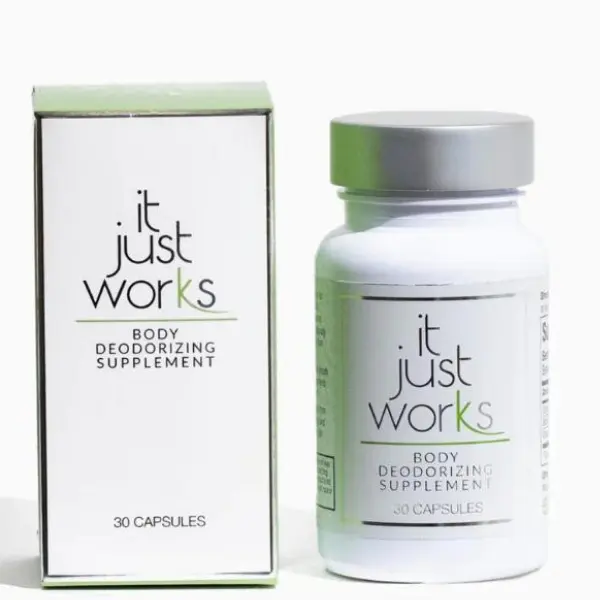 It Just Works Chlorophyll Capsules | Body Odor Control Internal Deodorant | Full Body Freshness Detox | Probiotics Support