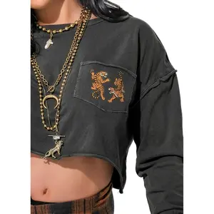 ETERNAL TIGER GRAPHIC LIVED IN LONG SLEEVE TOP