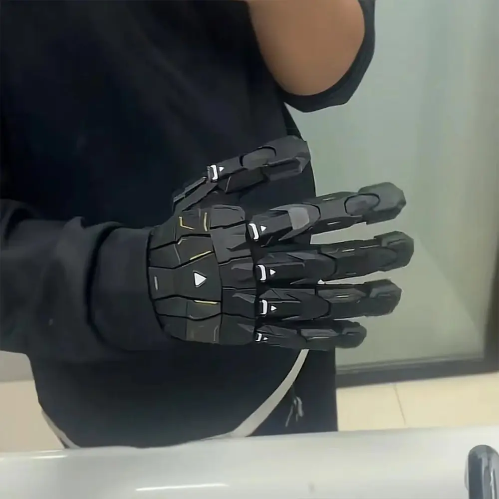 3D Printed Punk Mechanical Gloves, Vintage Gothic Wearable Hand Armor, Unisex Sci-Fi Cosplay Costume Exoskeleton Gloves, DIY Color Customizable