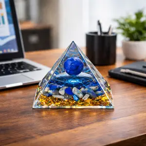 Resin Pyramid Desk Display – 5cm Decorative Pyramid