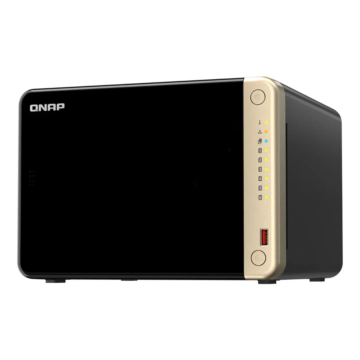 QNAP TS-664-8G 6-Bay Diskless NAS Enclosure - Quad-Core CPU, AI Recognition, Compact Form, File Backup, USB 3.2 Gen 2 (Computers & Office Data Storage Device)
