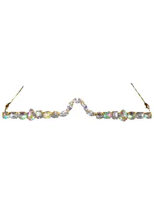 Trending Rhinestone Eyeglass Frames Simple No Lenses Fashion Personalized Instagram Face Decor Photo Accessories