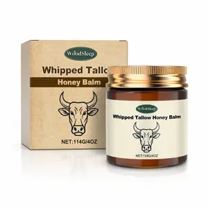 Grass Fed Beef Tallow for Skin, Tallow and Honey Balm, Beef Tallow for Face and Body, Fast Absorption Tallow Cream, Natural Moisturizer Hydrates lift