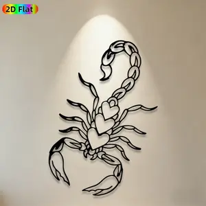 1pc Scorpion & Hearts Metal Wall Art,Charming Scorpion & Hearts Statue Mural,Ideal Gift for Valentine's Day,Wedding,Scorpio & Romantic Decor Enthusiasts,Weather-Resistant Metal Wall Decor ,Perfect for Bedroom Wall & Garden Fence,Unique Romantic Home Decor