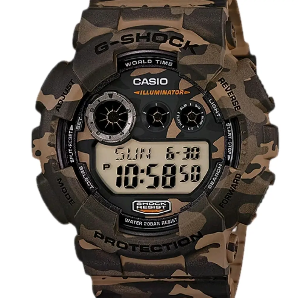 brand new Casio g shock Camouflage digital men' s classic watch GD120CM