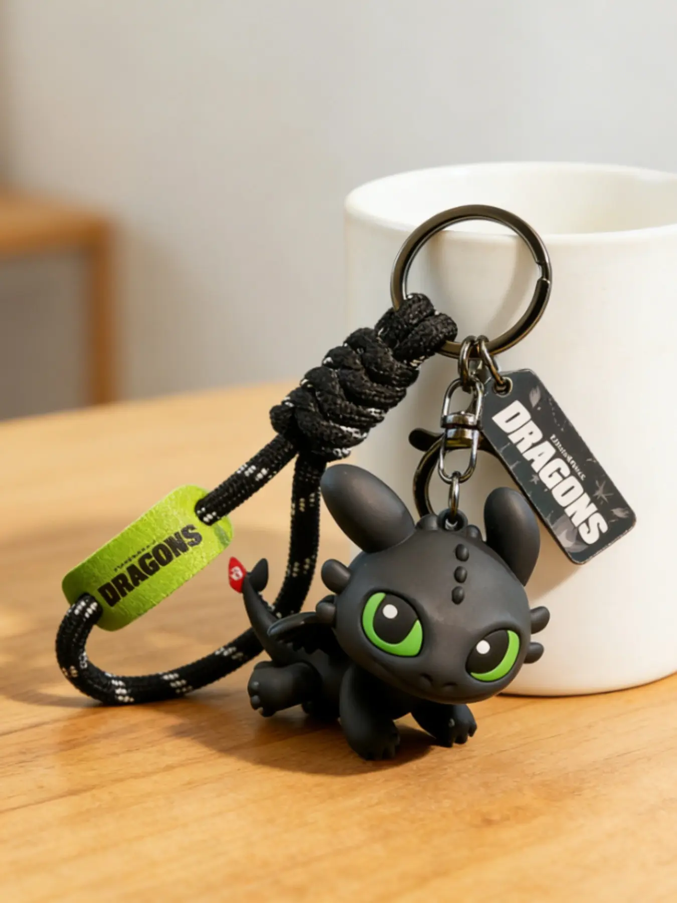 How to Train Your Dragon Toothless Keychain Charm, Trendy Cute Keychain, Cute Pet Plush Toy Backpack Key Ring Circle Gift, Adorable Collectible Accessory, Keychain Series Figures, Cute Charms Keychain, Keychain Collectibles