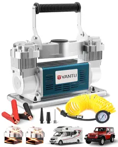 YANTU 12V Air Compressor,Heavy Duty Tires Inflator, Portable Air Compressor for Truck Tires Max 150PSI, Stronger Cylinder Offroad Air Pump for Suv Vehicle Rv