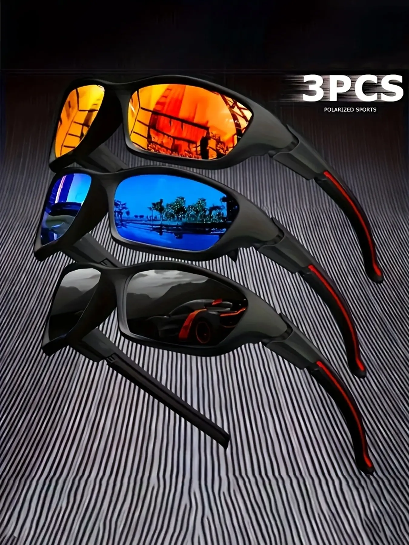 3 Pairs Fashion Mirror Sunglasses for Men & Women, Trendy PC Frame Design, Stylish Eyewear for Casual, Trendy Beach Eyewear, Perfect Gift Idea