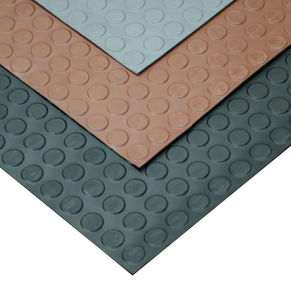 Rubber-Cal Coin-Pattern Thermoplastic Flooring - 3.5mm Thick