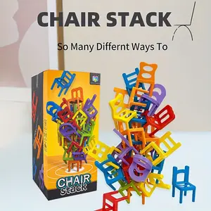 Montessori Toy for Boys Girls Aged 1-4 Years, Chair Stacking Educational Toy, Stacking Tower Game, Stem Sensory Gift, Suitable for Kids Adults