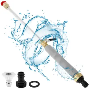 High Pressure Washer Wand for Garden Hose Jet High-Pressure Washer Tools with 2 Nozzles Heavy-Duty Metal Hose Nozzle Multi-Purpose Pressure Washer Tool for Car Garden Yard