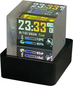 HolaCube 3D Holographic Crystal Display – WiFi Smart Clock, Weather Station & GIF Frame