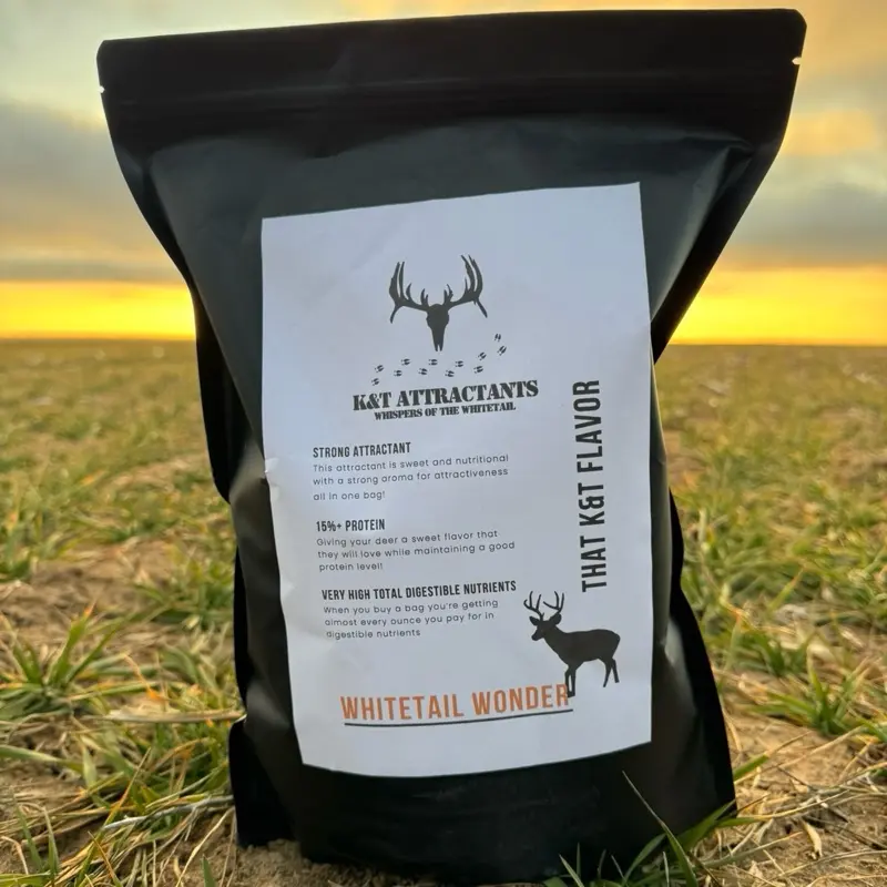 Whitetail wonder, sweet soybean meal based deer attractant!