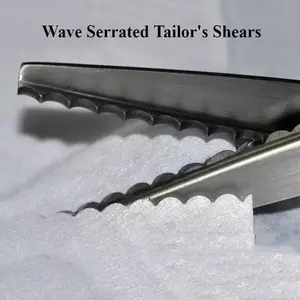 1pc Tailor's Lace Scissors DIY Stainless Steel Hand Scissors 3/5/7mm Wave Serrated Lace Tailor's Scissors Essential Sewing Tools Sewing Supplies Crafts Sewing Accessories