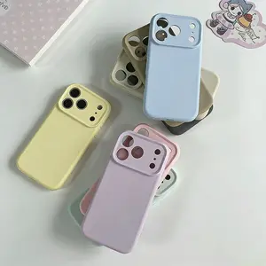 Cute Pastel Aesthetic Matte Soft Touch iPhone Case, Slim Silicone Shockproof Anti-Scratch Cover with Precise Camera Cutout For iPhone 17 16 15 14 13 Pro/Pro Max/Plus/Air Perfect Gift for Her/Him