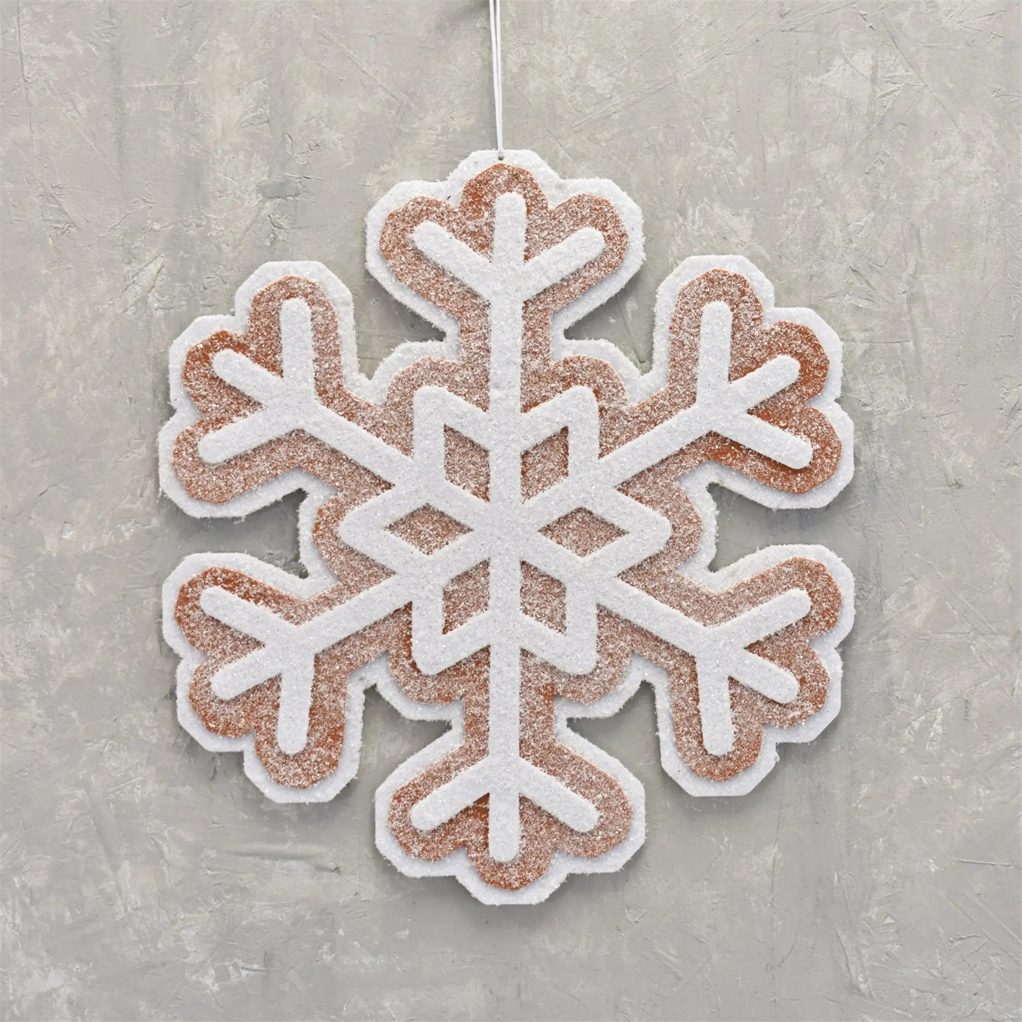 Frosted Giant Cookie Ornament Double Sided 16.5'' in Brown/White Style B | QGC22