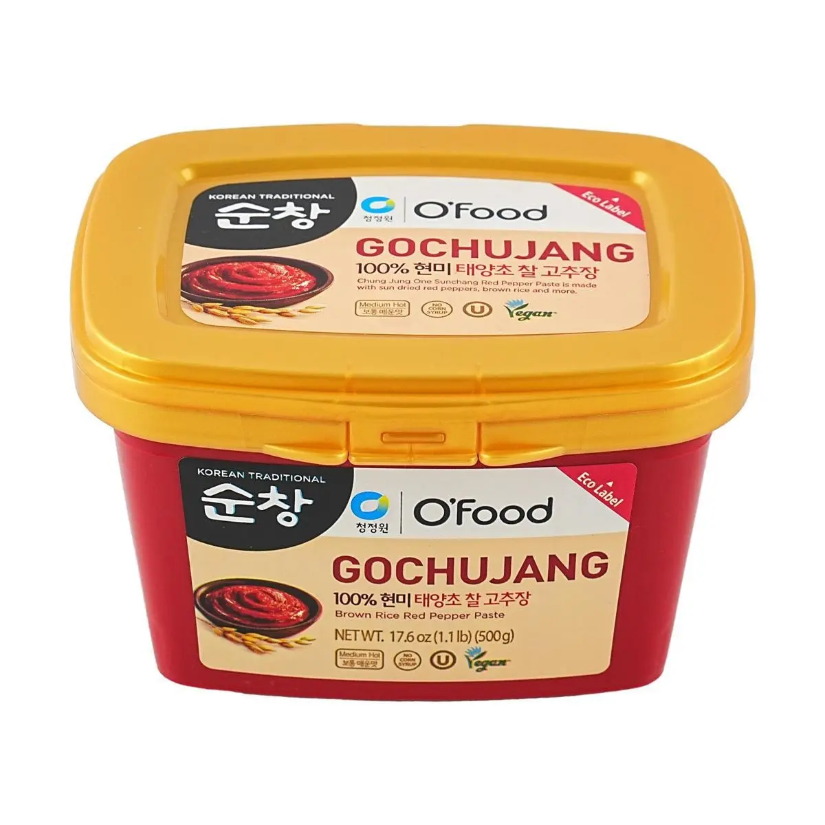 O'Food Gochujang Korean Chili Paste 500g - Authentic Fermented Red Pepper Sauce for Bibimbap, Stews & Marinades