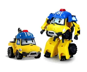 Robocar Poli Transforming Robot, Bucky 4" Transformable Action Toy Figure Vehicles, Mountain Rescue Car Emergency Vehicle Playset, Holiday Birthday Rescue Car Toys Gift for Kids Age 1-5