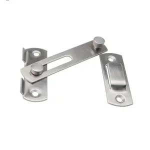 Stainless Steel Door Latch Push-Pull Design, Moving Door Bolt, Vintage Style Lock, Door Hardware, Ensures Safe Entry and Exit (1 Set)