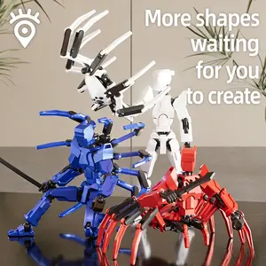 T13 Action Figure Mech Spider Toy Building Set, Model Kit, Two Fighter Mechs, Multi-Jointed Moveable, Stem Gift for Anime Fans, Model Enthusiasts