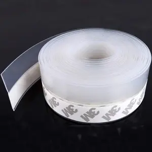 ilicone Seal Strip,Weather Stripping for Door or Window,Weatherproof Soundproof Self Adhesive Door Strip Bottom, Draft Stopper Silicone Strip Tape(10M))