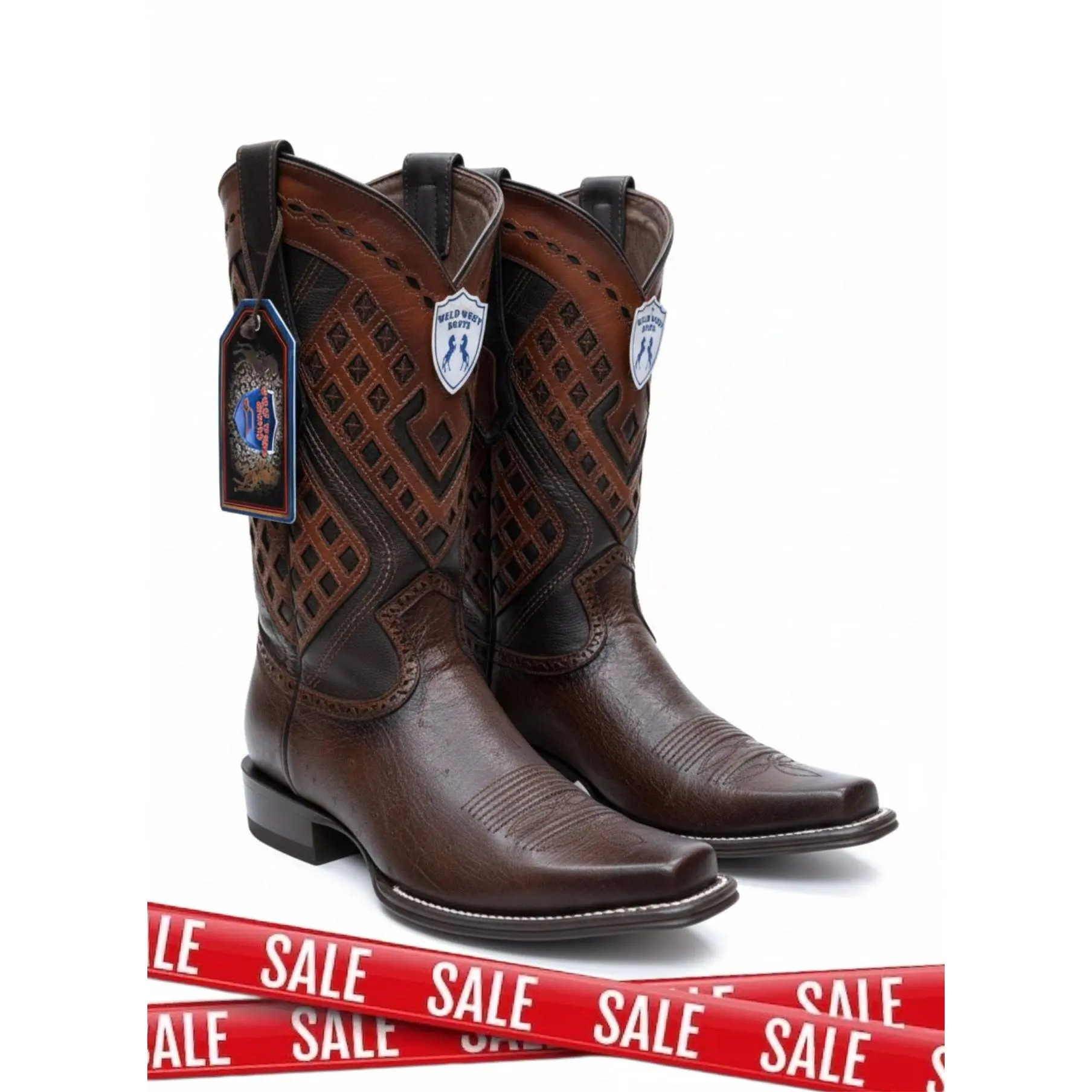 Men western boots brown Men western boots brown