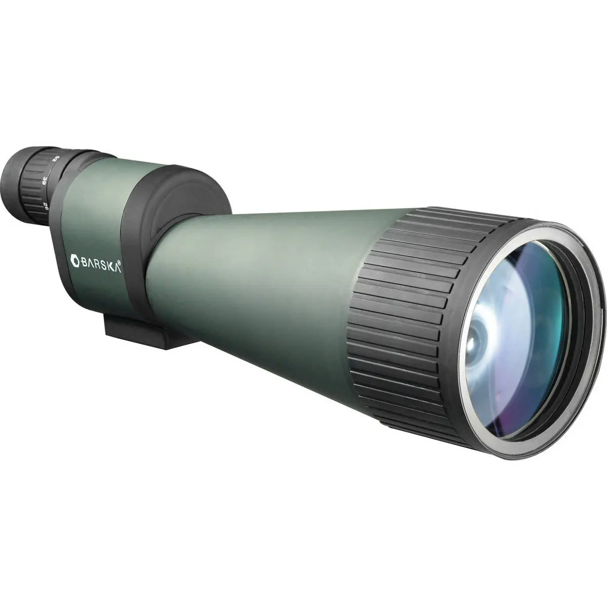 Barska 25-125x88 Benchmark DFS, Waterproof Straight Spotting Scope with Handheld Tripod, Table Top Tripod, Soft Carrying Case, Hard Case