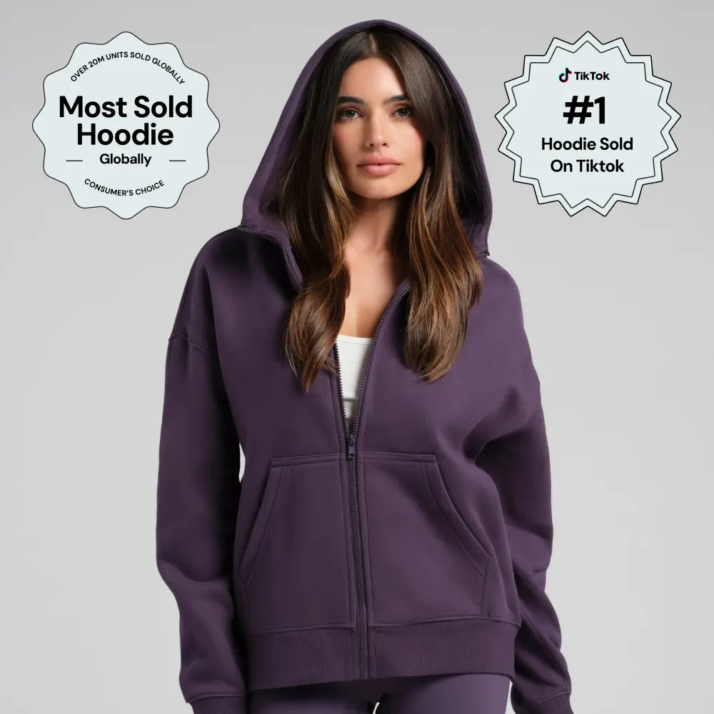 Comfrt | Basic Crop Zip Hoodie | Soft Cropped Zip Up Hoodie For Everyday Wear Comfrt | Basic Crop Zip Hoodie | Soft Cropped Zip Up Hoodie For Everyday Wear