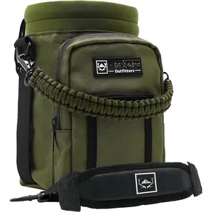 Water Bottle Carrier with Adjustable Strap - 26/36/46/64oz Insulated Water Bottle Holder Sling Sleeve with Paracord Handle & 2 Storage Pockets, Hiking, Camping, Gym