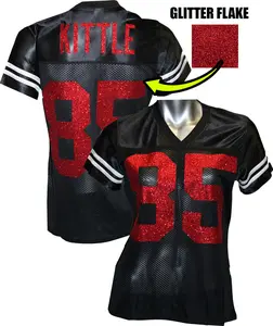 Custom Gliterflake Kittle Womens Mesh Jersey,