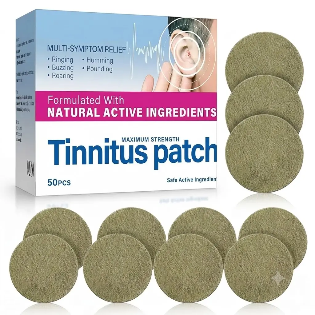 Tinnitus Relief for Ringing Ears – Soothing Herbal Formula – Gentle, Discreet Support for Ear Wellness – 50 Patches – Natural Active Ingredients