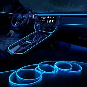 USB-Powered Car Interior LED Light Strip 5M Fiber Ambient Light Multi-Color Modes Car Accessories Decorative Lighting for Relaxing Cabin Atmosphere,gift