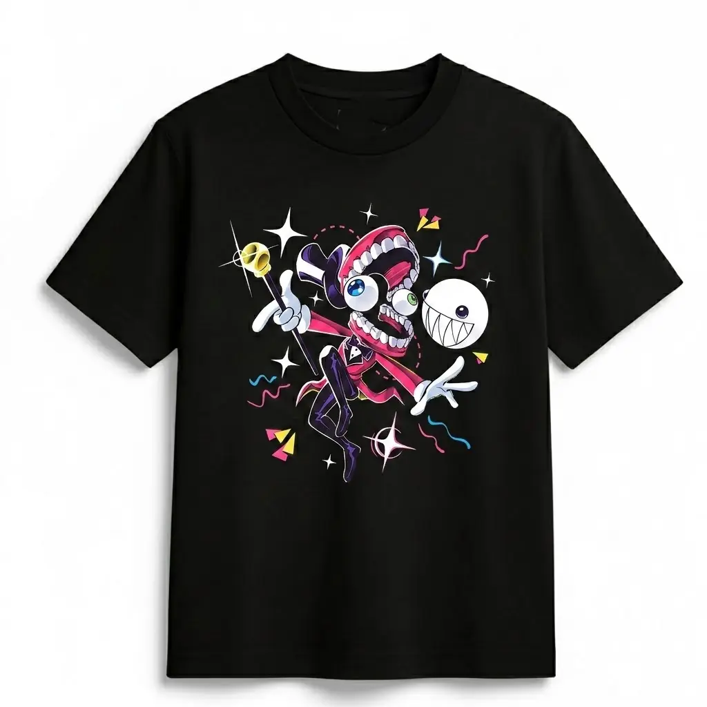 The Amazing Digital Circus Caine Dark Shirt | Caine Character Graphic T-Shirt | The Amazing Digital Circus Tee | Dark Aesthetic Cartoon Shirt | Unisex Animation Fan Tee