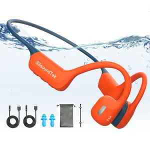 S800Pro2 Liquid Silicone Swimming Headphones,IP68 Waterproof Underwater Bone Conduction Headphones,Bluetooth 6.0 &MP3 with 32GB Memory Card,Open Ear Bone Earphones for Running,Fitness and Cycling