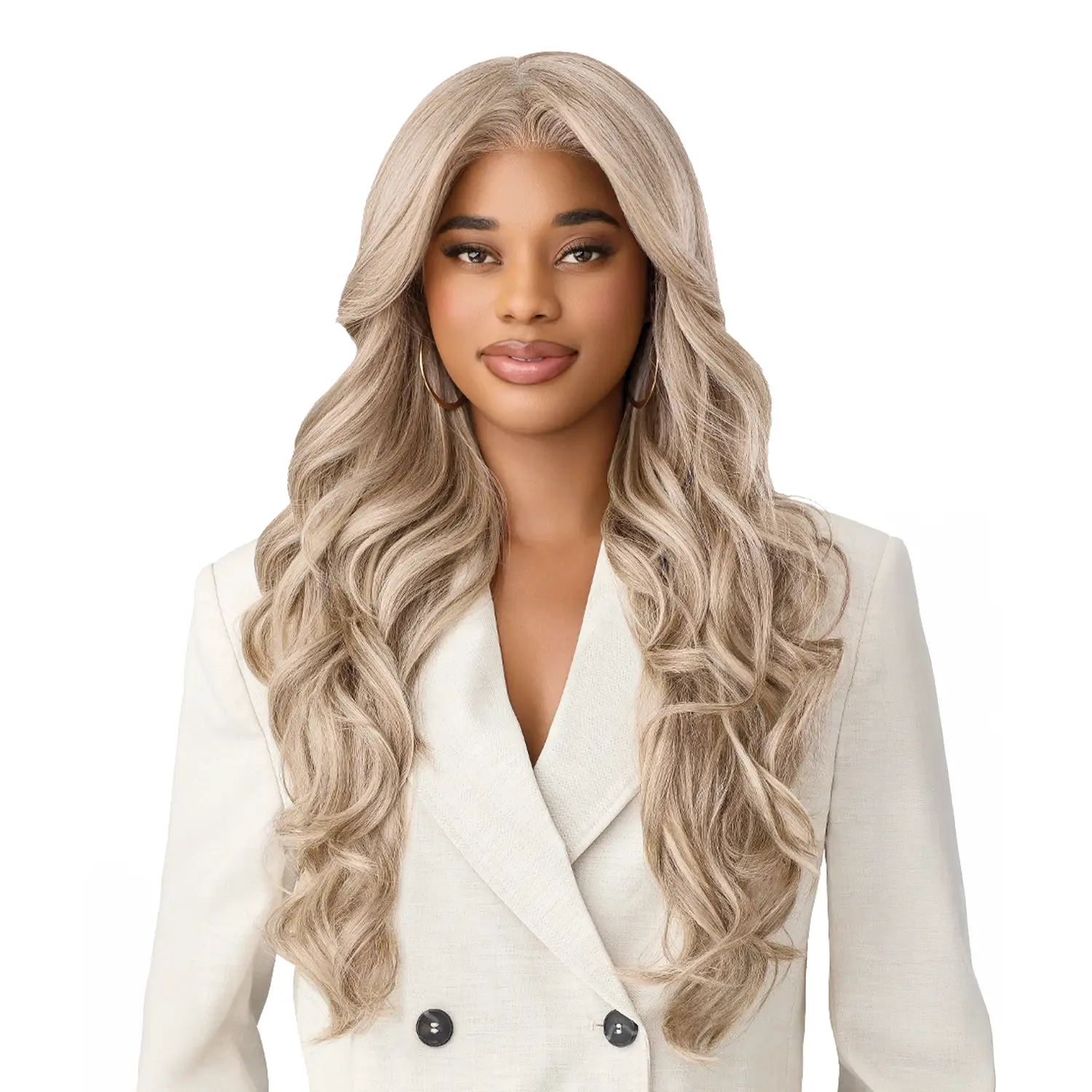 Outre HD Lace Frontal OnVybes Style 1 - Perfect Hairline, No Glue Wig, Fully Hand-Tied 13x6 Frontal Synthetic Lace Front Wig, 13X6 Frontal Synthetic Lace Front Wigs