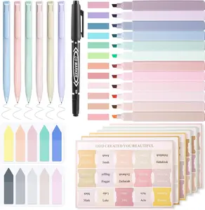 Mother's Day Gift Bible Study Supply Kit Journaling Set with 12 No Bleed Highlighters, 6 Bible Pens, 75 Tabs and 2 Sticky Notes, Ideal for Christian Gifts & Scripture Annotation