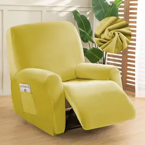 Solid Color Sofa Cover, 1 Set Elastic Single Seat Sofa Slipcover, Dustproof Sofa Cover for Home Living Room Decor