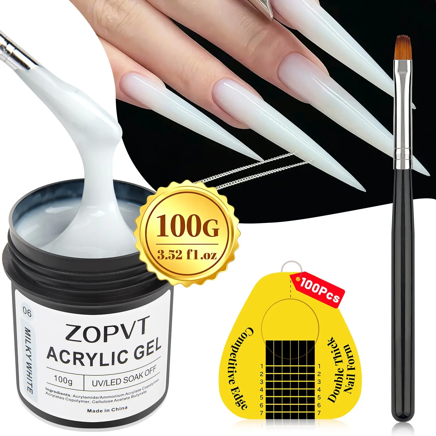 3-Piece Nail Gel Set, Transparent Nude Milky, Hardening Extension Gel, Acrylic Soft Gel, DIY Manicure Kit, Builder Extension Gel, Strengthening Nail Care, Gel Nail Art