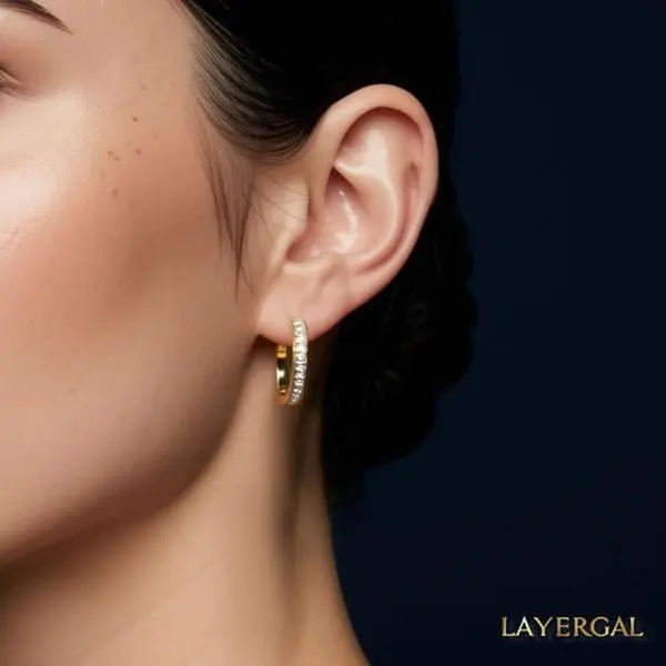 LG029 Radiant Loop M Earrings