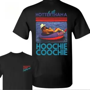 Hotter Than a Hoochie Coochie Graphic T Shirt Unisex Country Concert Tee Vintage Western Summer Shirt Nashville Music Festival Outfit Soft Breathable Cotton Lake Party Streetwear Trendy Cowboy Vibe Gift Fast 24H Shipping Casual Oversized Top
