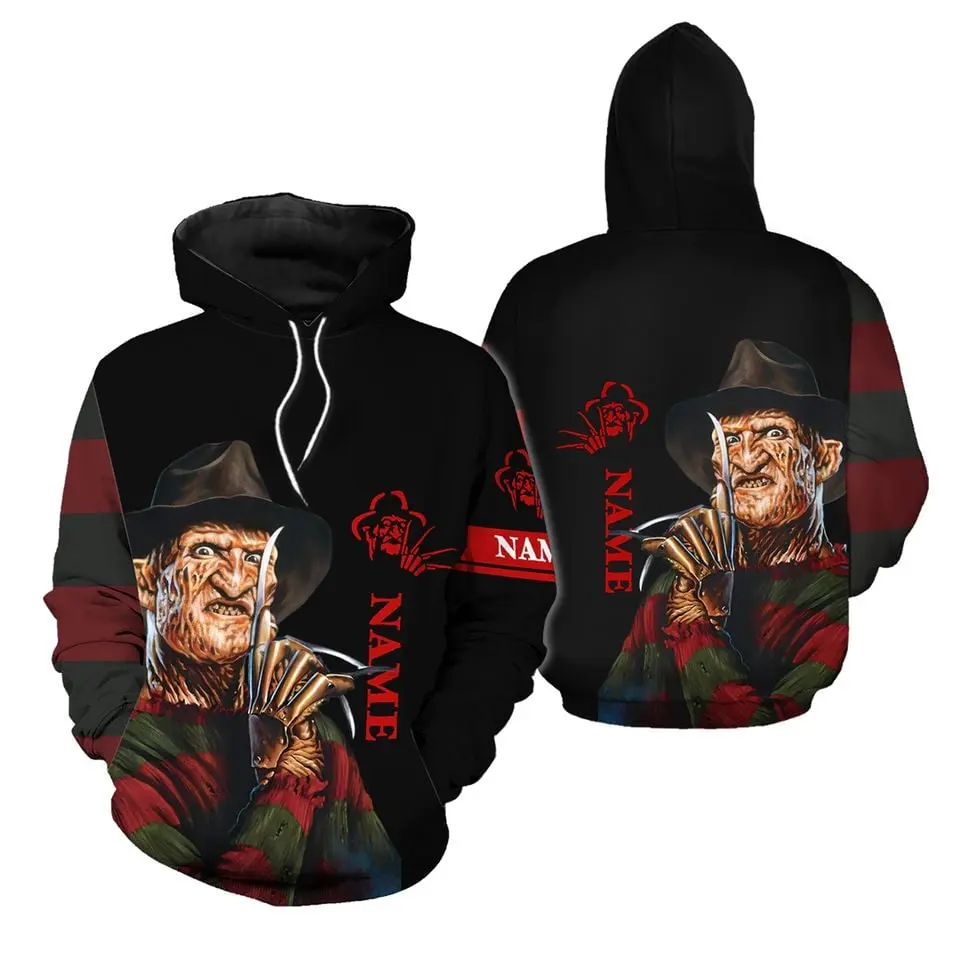 Custom Name Freddy's Kruger Halloween Hoodies 3D