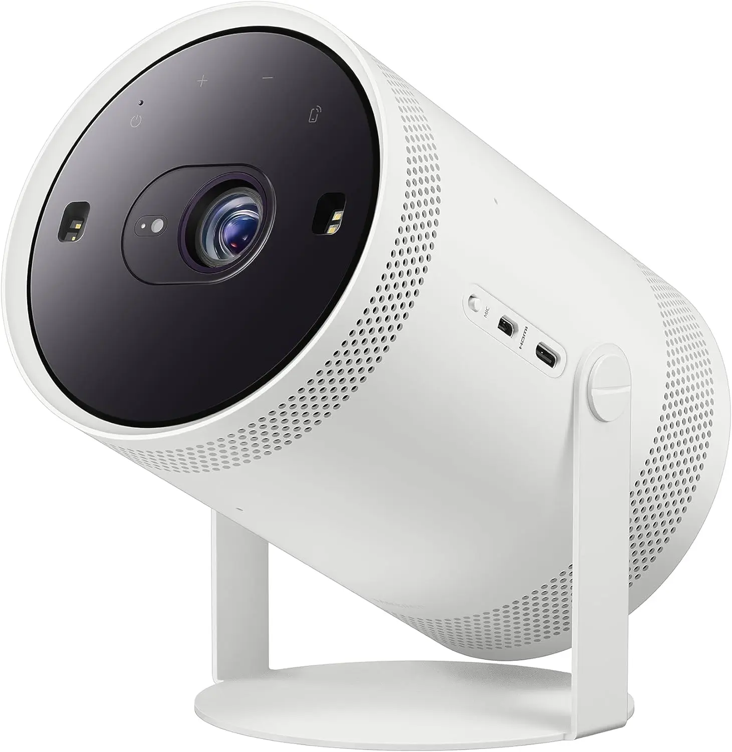 Samsung The Freestyle 2nd Gen Smart Portable Projector (2023 Model, SP-LFF3CLAXXZA) - 30"-100" Big Screen, FHD, HDR, 360 Audio, Gaming Hub, Mobile Compatibility, Bluetooth Connectivity, Micro Lens, Dlp