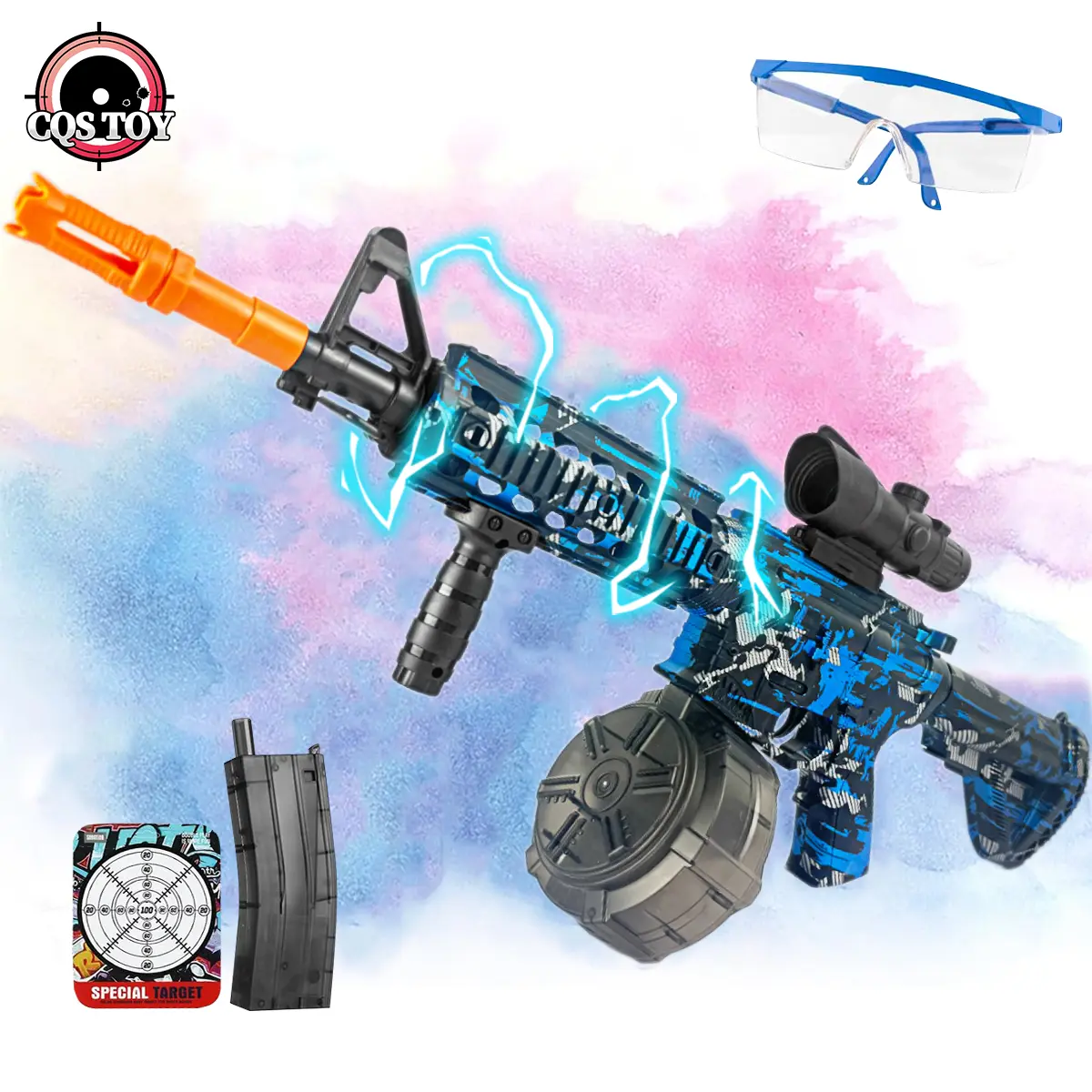 Kid Remote Control Gel Blaster Toy, Dual Shooting Mode, Ideal for Transportation-Themed Play, Birthday Gift, Remote Control Car, Batteries Packed Separately