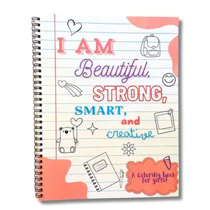 Coloring Book for Girls with Positive Affirmations and adorable coloring pages!