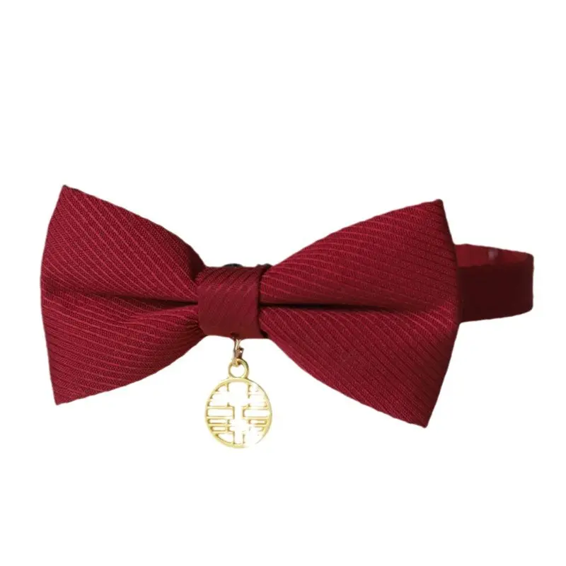 Adjustable Wedding Bow Tie Pet Collar for Dogs Cats, Cute Soft Dog Cat Neck Collar, Festive Pet Wedding Party Accessory, Holiday Pet Collar Bow Tie Gift for Small Medium Dogs Cats