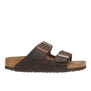 BIRKENSTOCK Womens Arizona Soft Footbed Oiled Leather Casual Sandals Casual - Brown