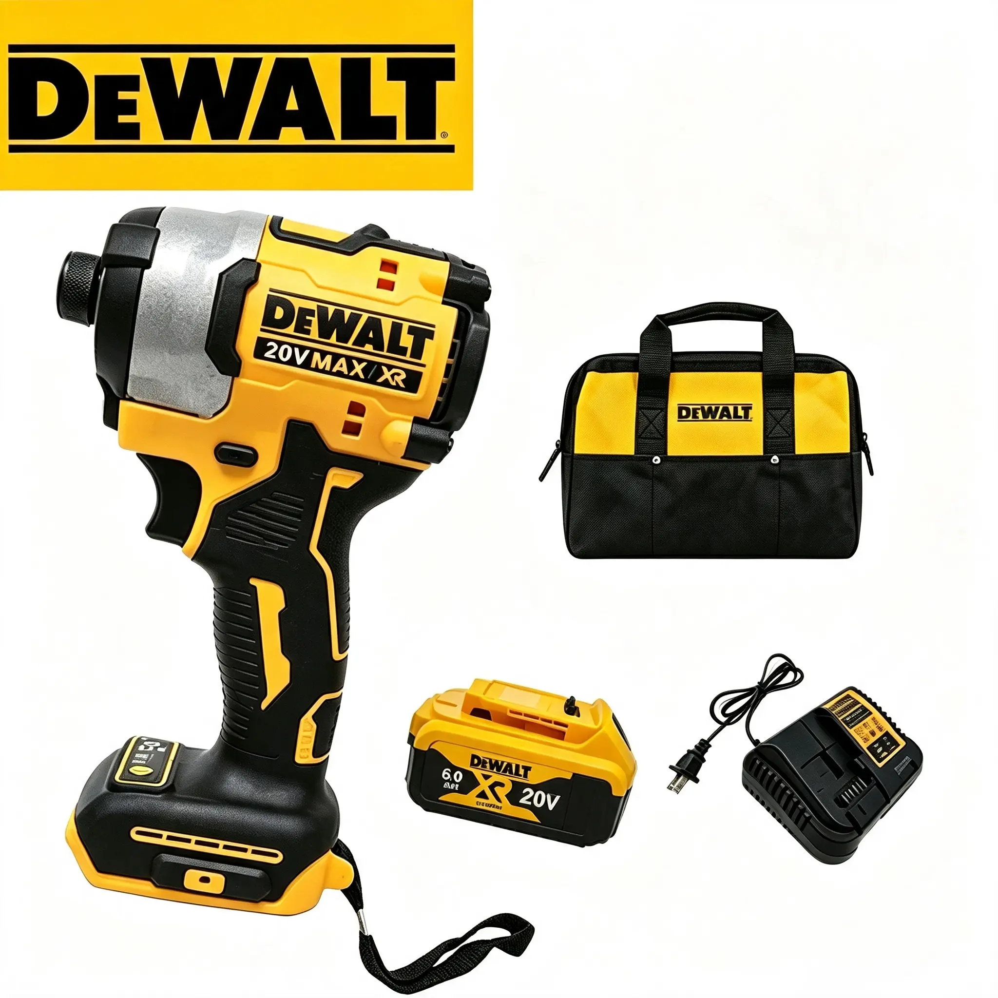 DEWALT 20V Compact Brushless Impact Driver (DCF850) - 3-Speed Control, for Construction, Woodworking cordless power tool set brushless impact gun torque high tool accessory hand hardware lug nut remover