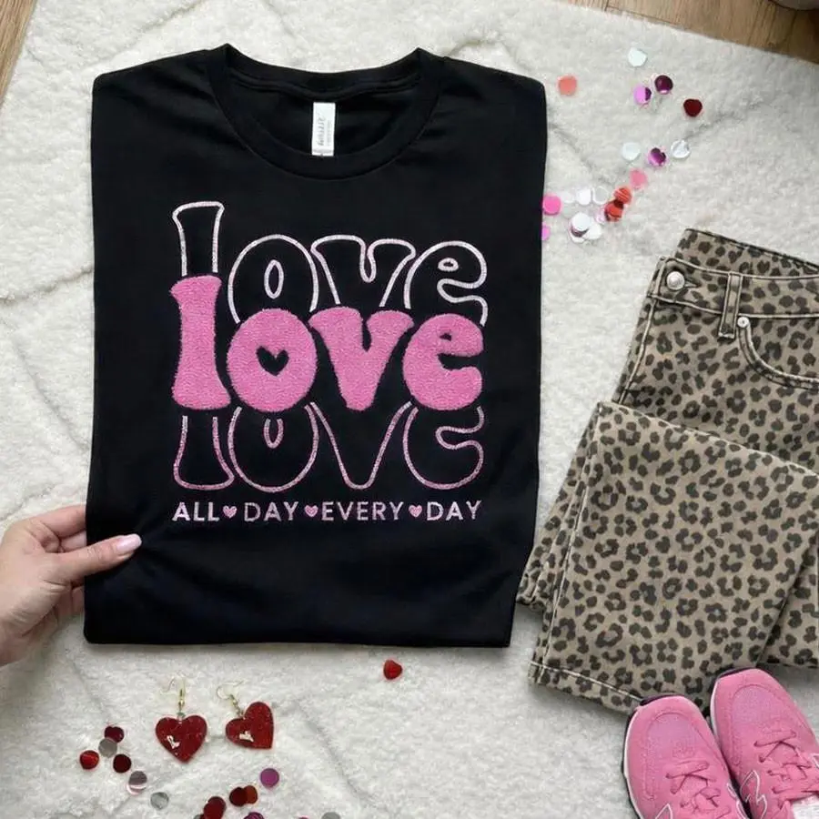 Love Love Love Glitter Fluffy Patch