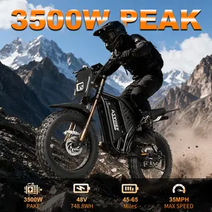 ASYHIEF AX200 Adult Electric Bike, 3500W Peak,35MPH Max Speed, 48V 15.6AH UL2849 Removable Battery,17"×3 Knobby Spoke All-Terrain Tires,LCD Screen & NFC Keyless Unlock,Full HydraulicSuspension Dual Disc Brakes,for Mountain,Desert,Beach,Snow & City Commute